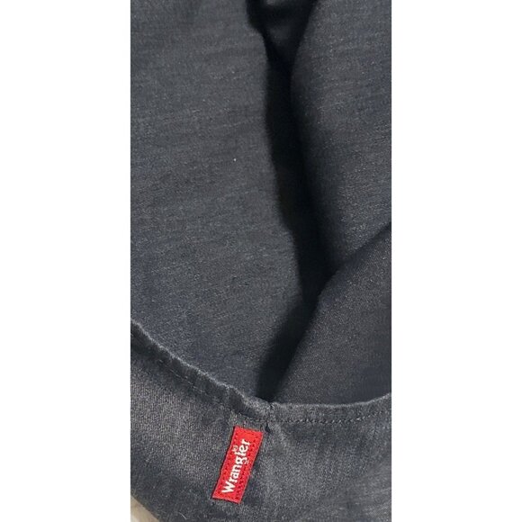 Wrangler Flex for Comfort Dark Gray Button-Down Shirt Cotton Blend Men's Size XL - Picture 15 of 16